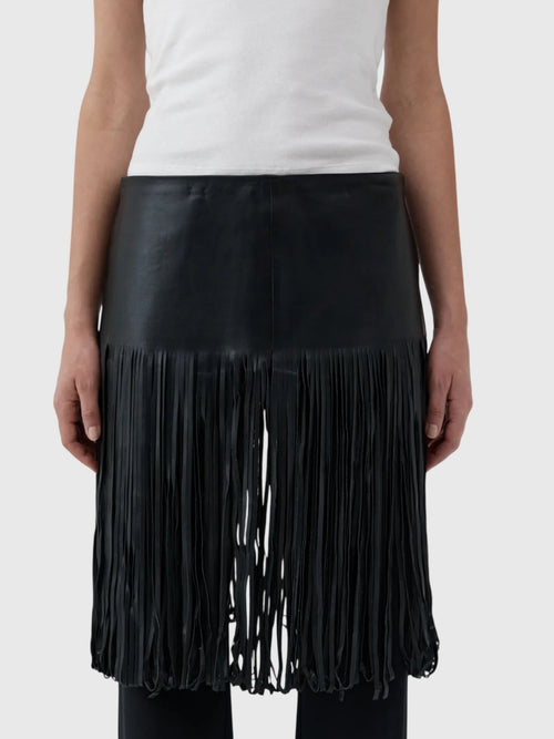 St. Agni Women's Fringe Belt Skirt