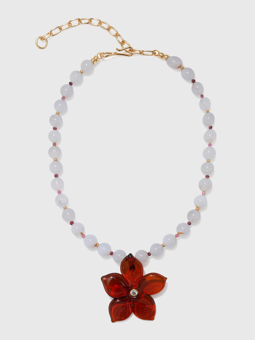 Lizzie Fortunato Vinca Flower Necklace - Saint Bernard