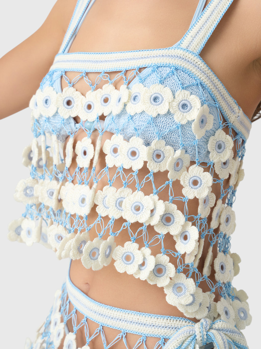 My Beachy Side Women's Fleur Hand-Crocheted Top - Saint Bernard