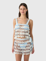 My Beachy Side Women's Fleur Hand-Crocheted Top - Saint Bernard