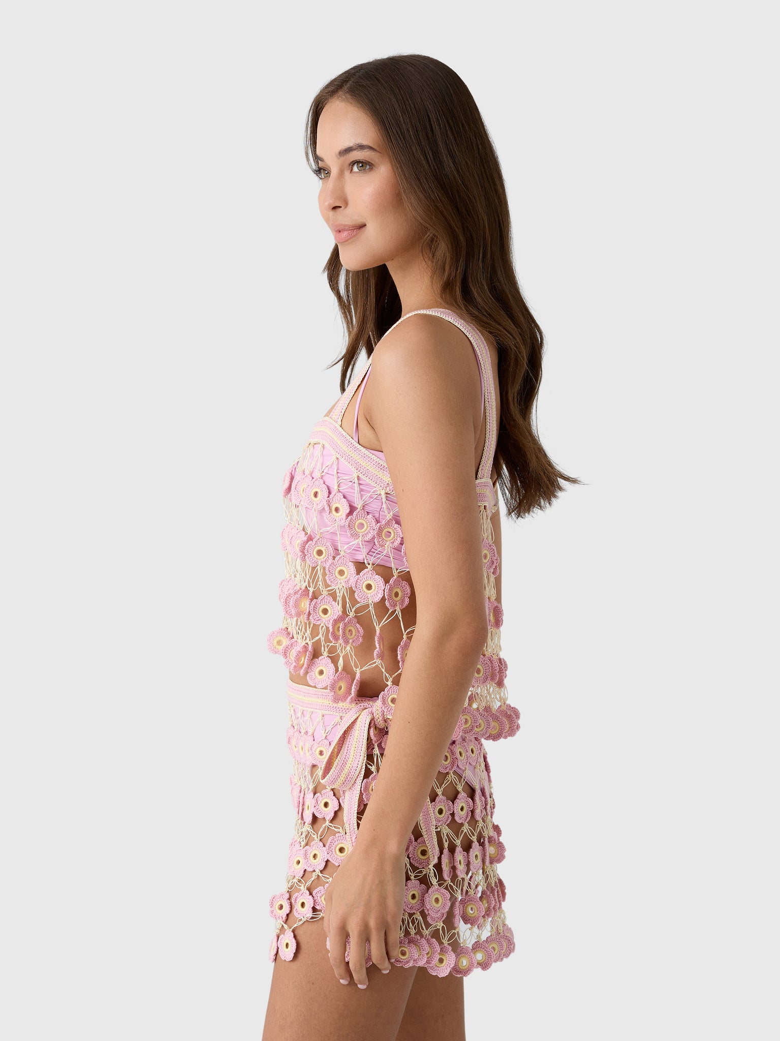 My Beachy Side Women's Fleur Hand-Crocheted Top - Saint Bernard