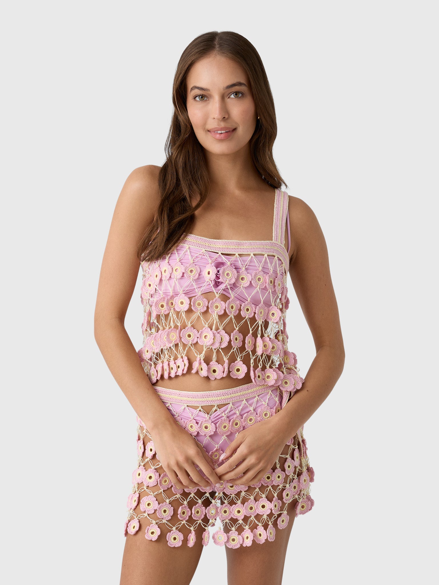 My Beachy Side Women's Fleur Hand-Crocheted Top - Saint Bernard