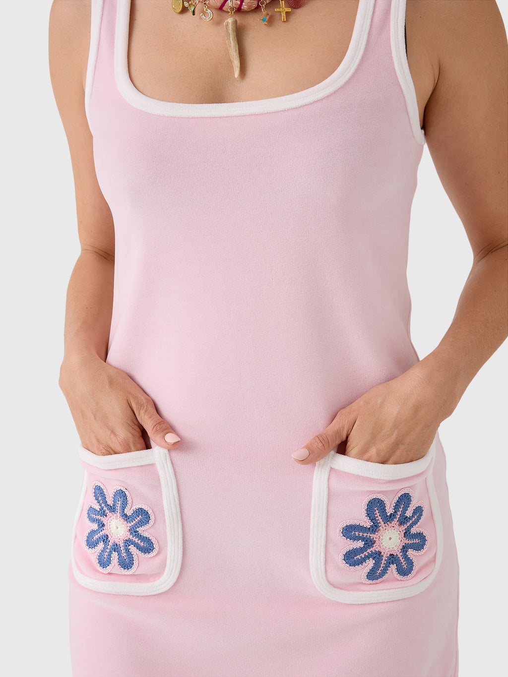 My Beachy Side Women's Peony Terry Mini Dress - Saint Bernard