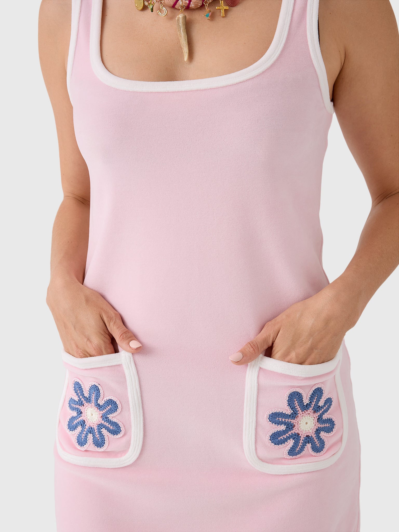 My Beachy Side Women's Peony Terry Mini Dress - Saint Bernard