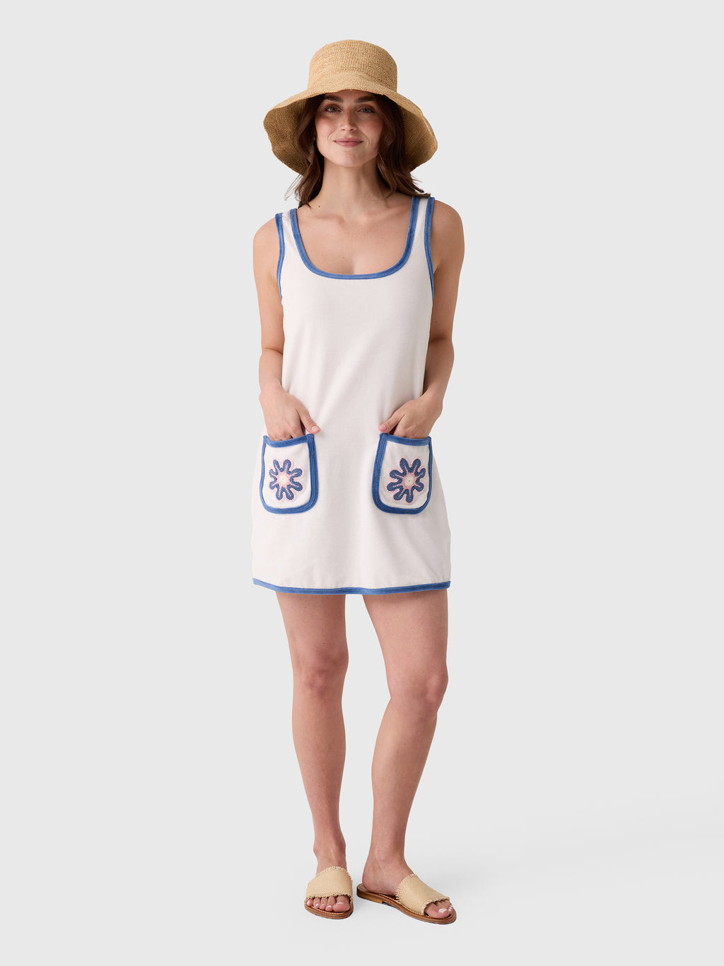 My Beachy Side Women's Peony Terry Mini Dress - Saint Bernard