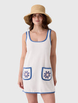 My Beachy Side Women's Peony Terry Mini Dress - Saint Bernard