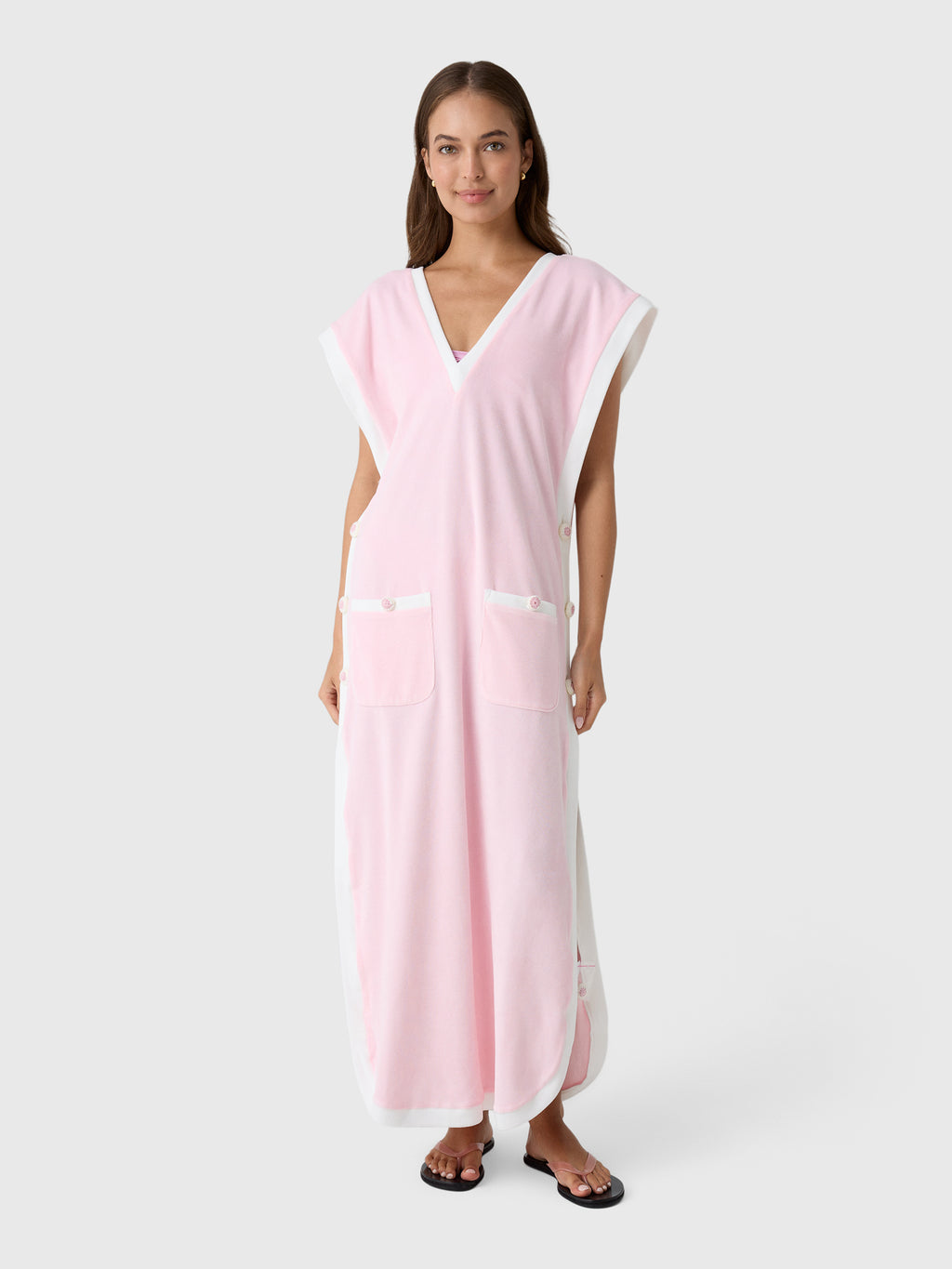 My Beachy Side Women's Peony Kaftan Dress - Saint Bernard