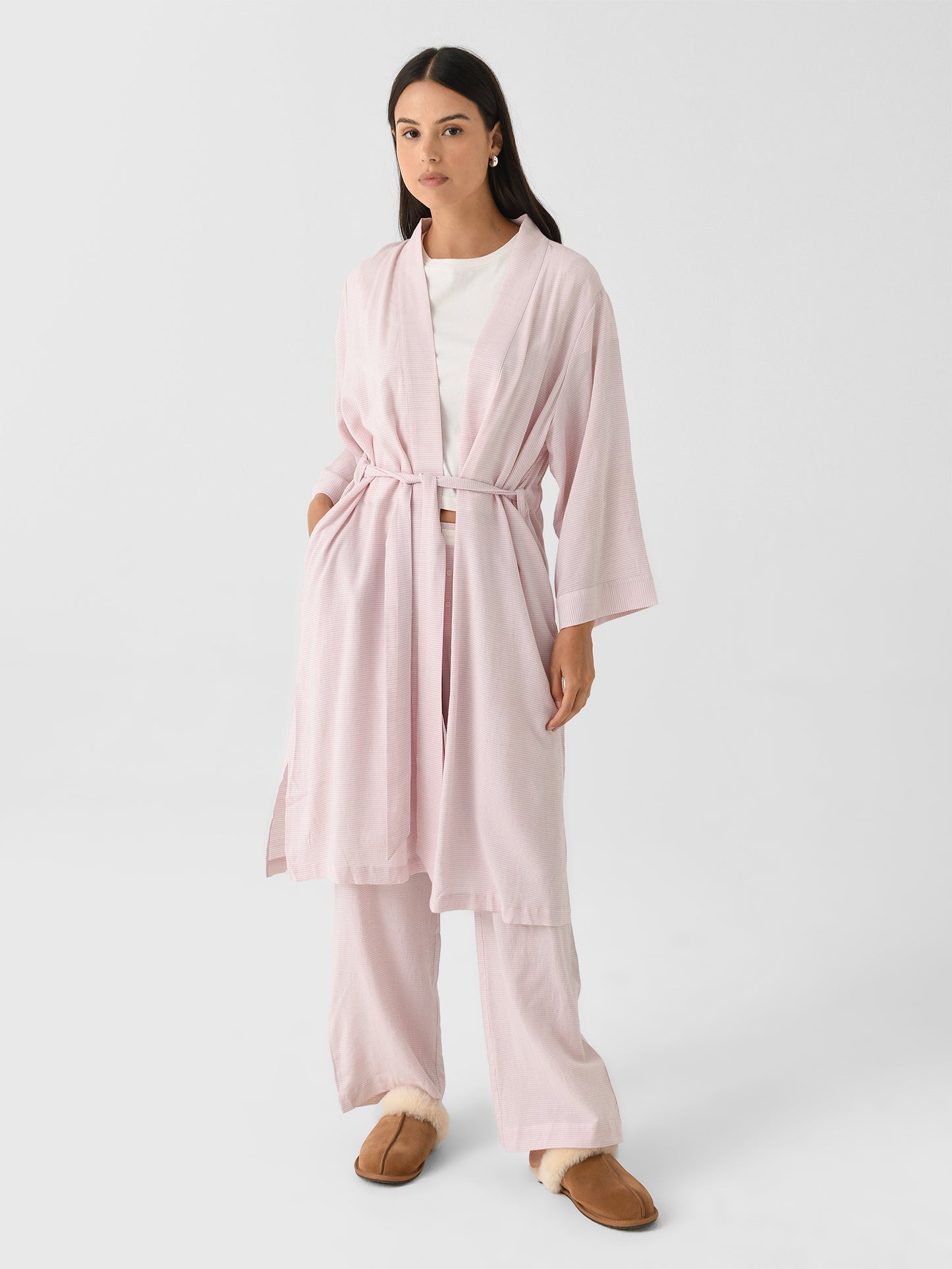 Eberjey Women's Nautico Long Robe - Saint Bernard