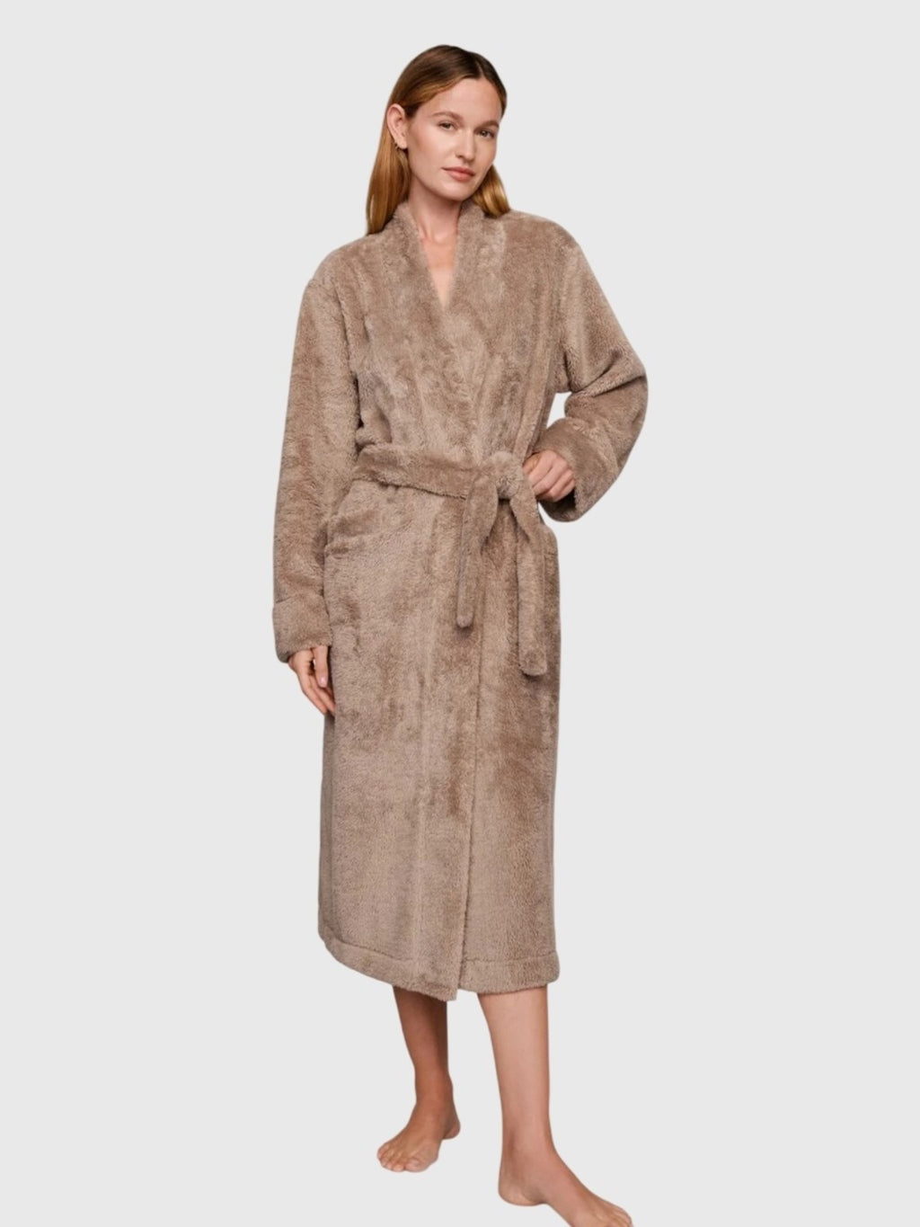 Eberjey Women's Renew Plush Long Robe - Saint Bernard