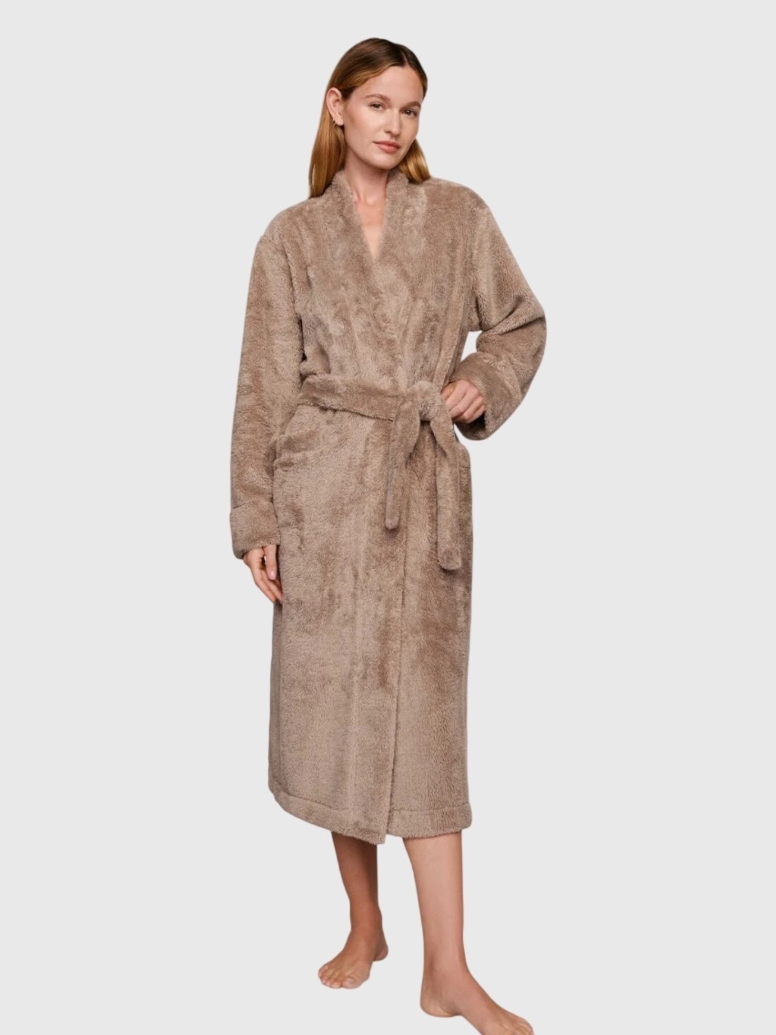 Eberjey Women's Renew Plush Long Robe - Saint Bernard