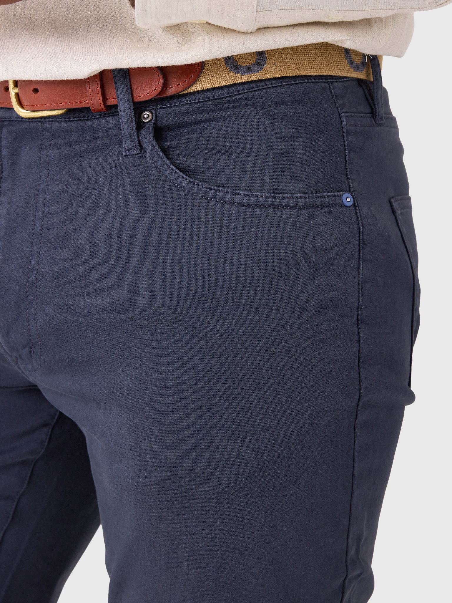 RYE51 Men's Vintage Flex Terry 5-Pocket Pant - Saint Bernard