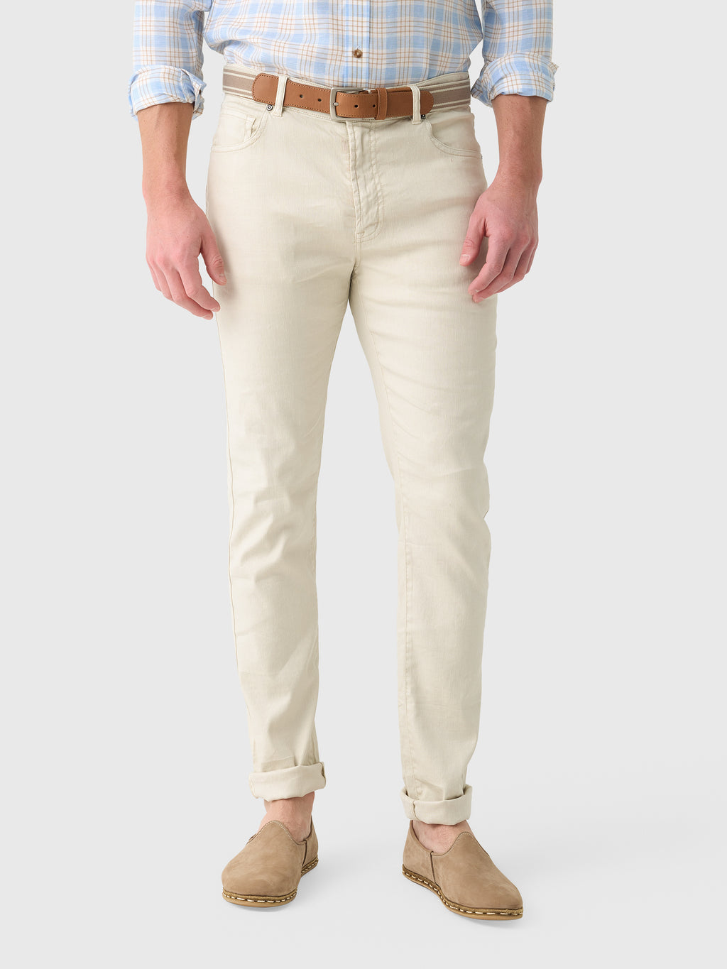 Rye51 Men's Lino Elastico Five-Pocket Pant - Saint Bernard