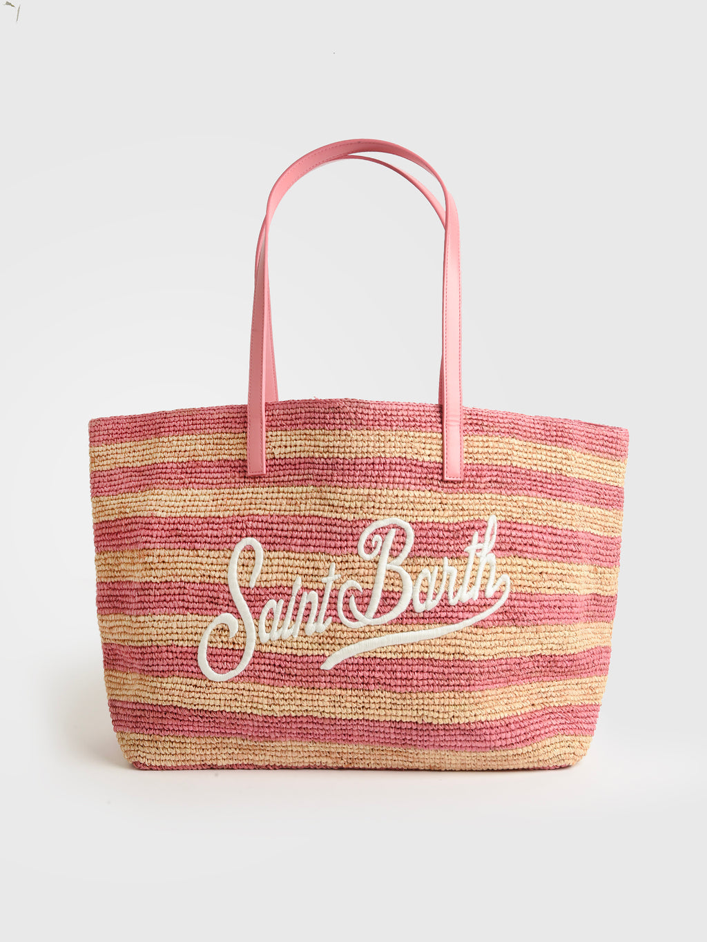 MC2 Saint Barth Raffia City Striped Handbag - Saint Bernard