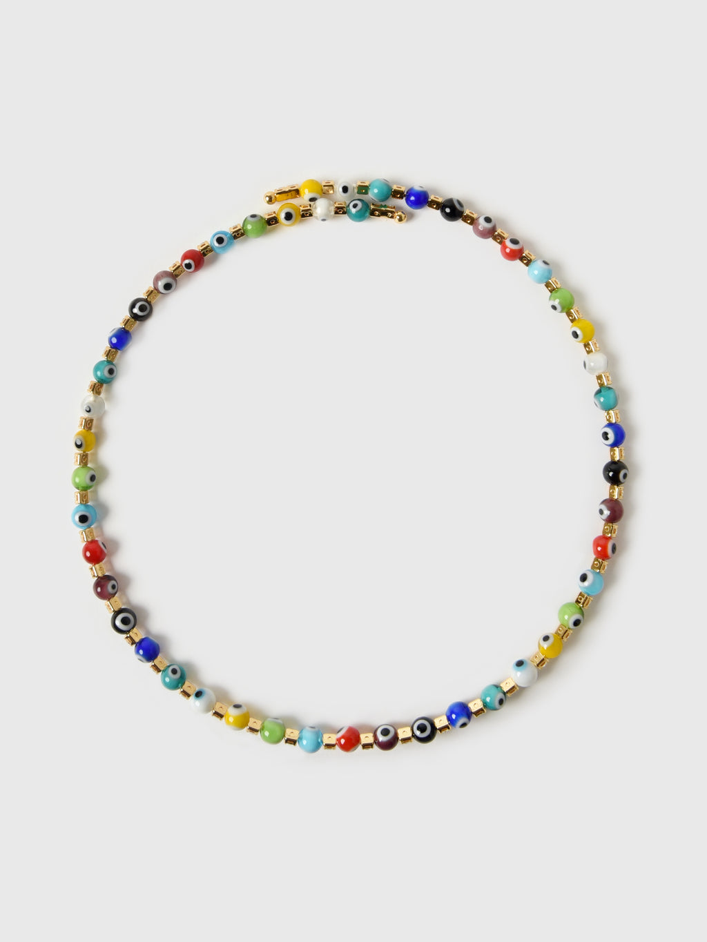 Crystal Haze Rainbow Evil Eye Torque Necklace - Saint Bernard