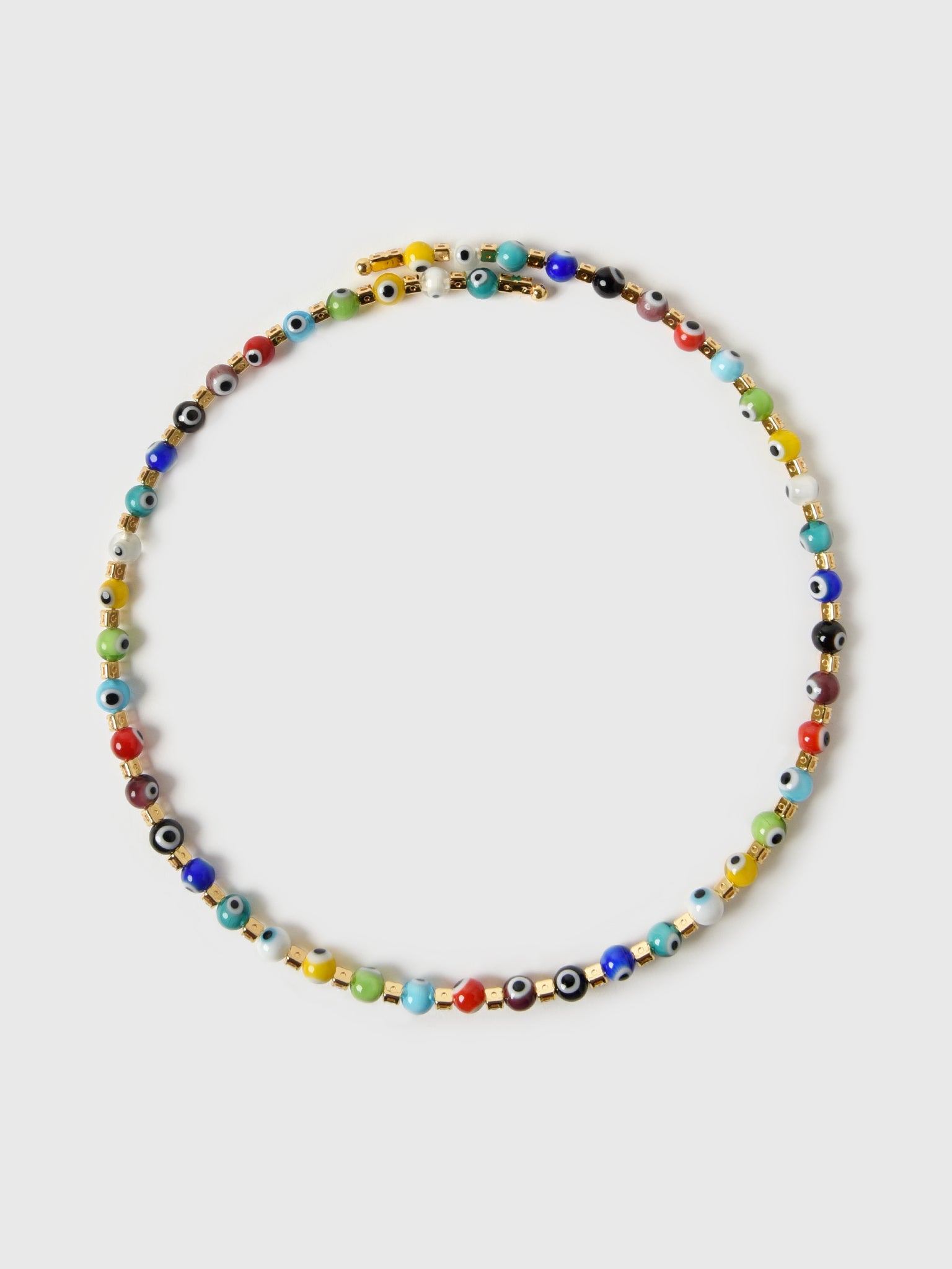 Crystal Haze Rainbow Evil Eye Torque Necklace - Saint Bernard