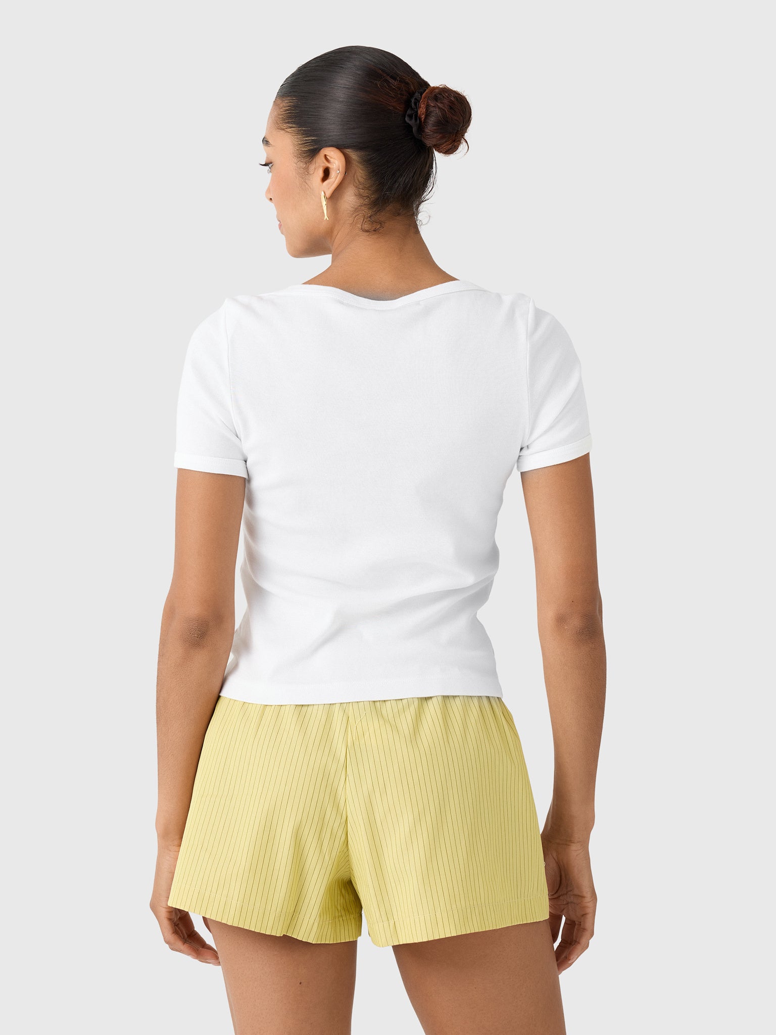 Enza Costa Women's Supima Cotton Bateau Tee - Saint Bernard