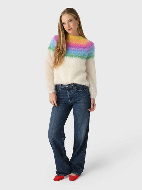 Rose Carmine Women's Rainbow Sweater