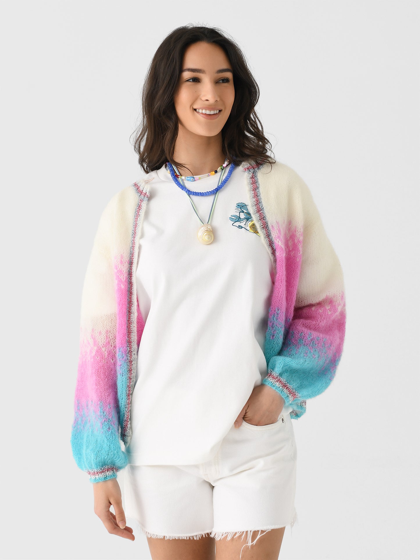 Rose Carmine Women's Little Jacket Tie Dye - Saint Bernard