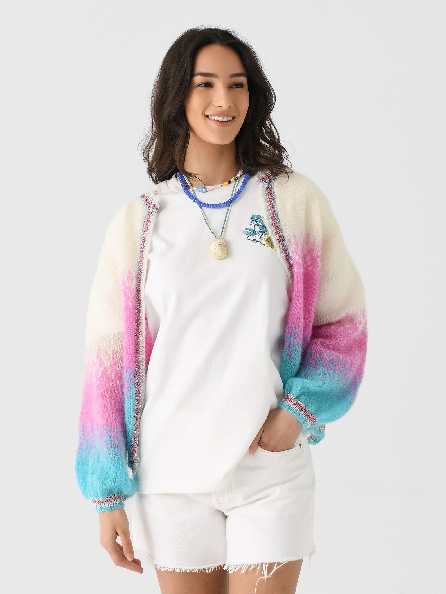 Rose Carmine Women's Little Jacket Tie Dye - Saint Bernard