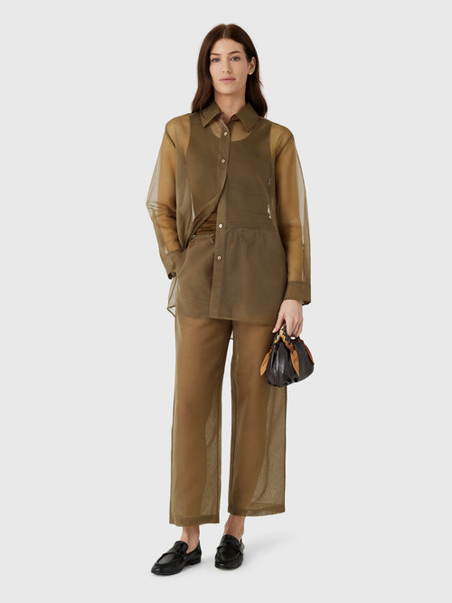 Renggli Women's Organza Button Up Shirt - Saint Bernard
