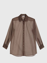 Renggli Women's Organza Button Up Shirt
