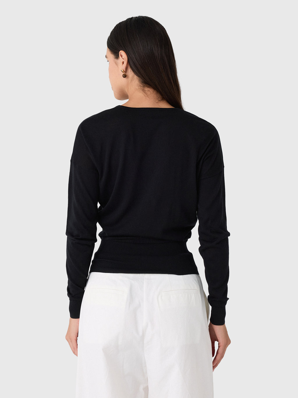 Renggli Women's Silk Cashmere V-Neck Sweater - Saint Bernard