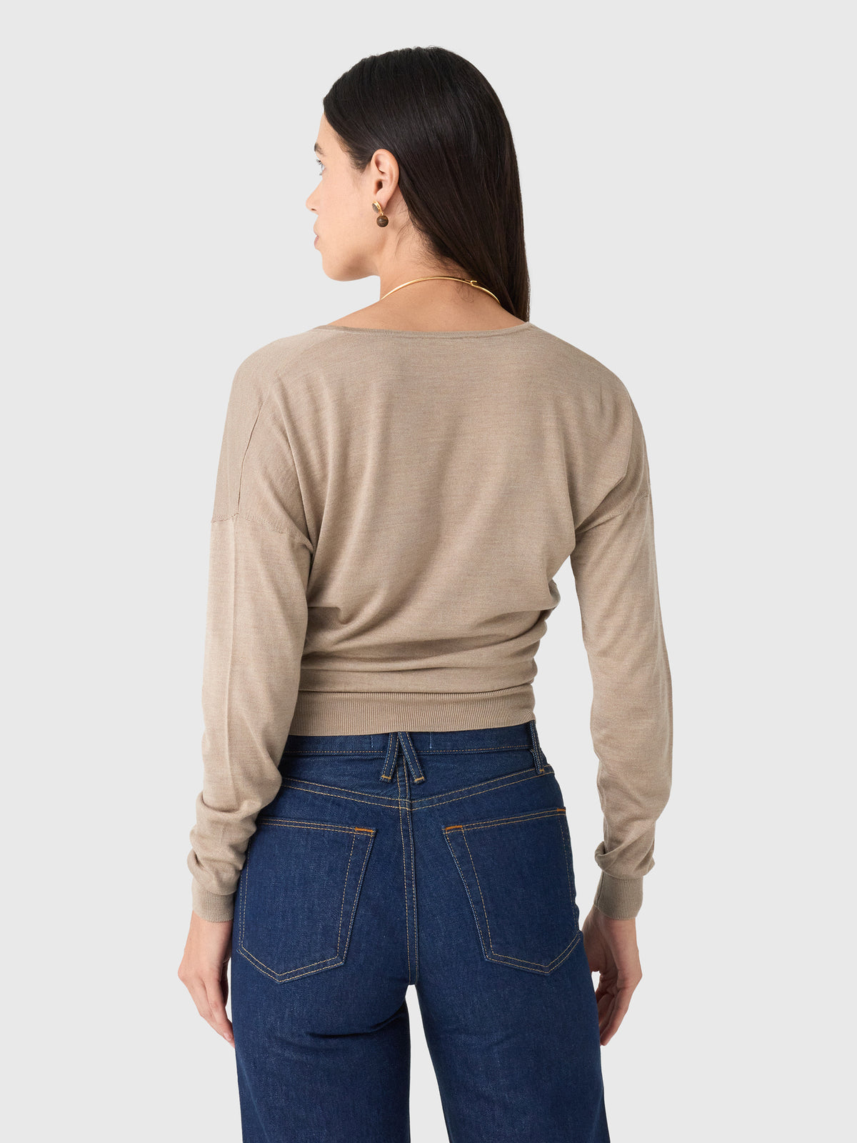 Renggli Women's Silk Cashmere V-Neck Sweater - Saint Bernard