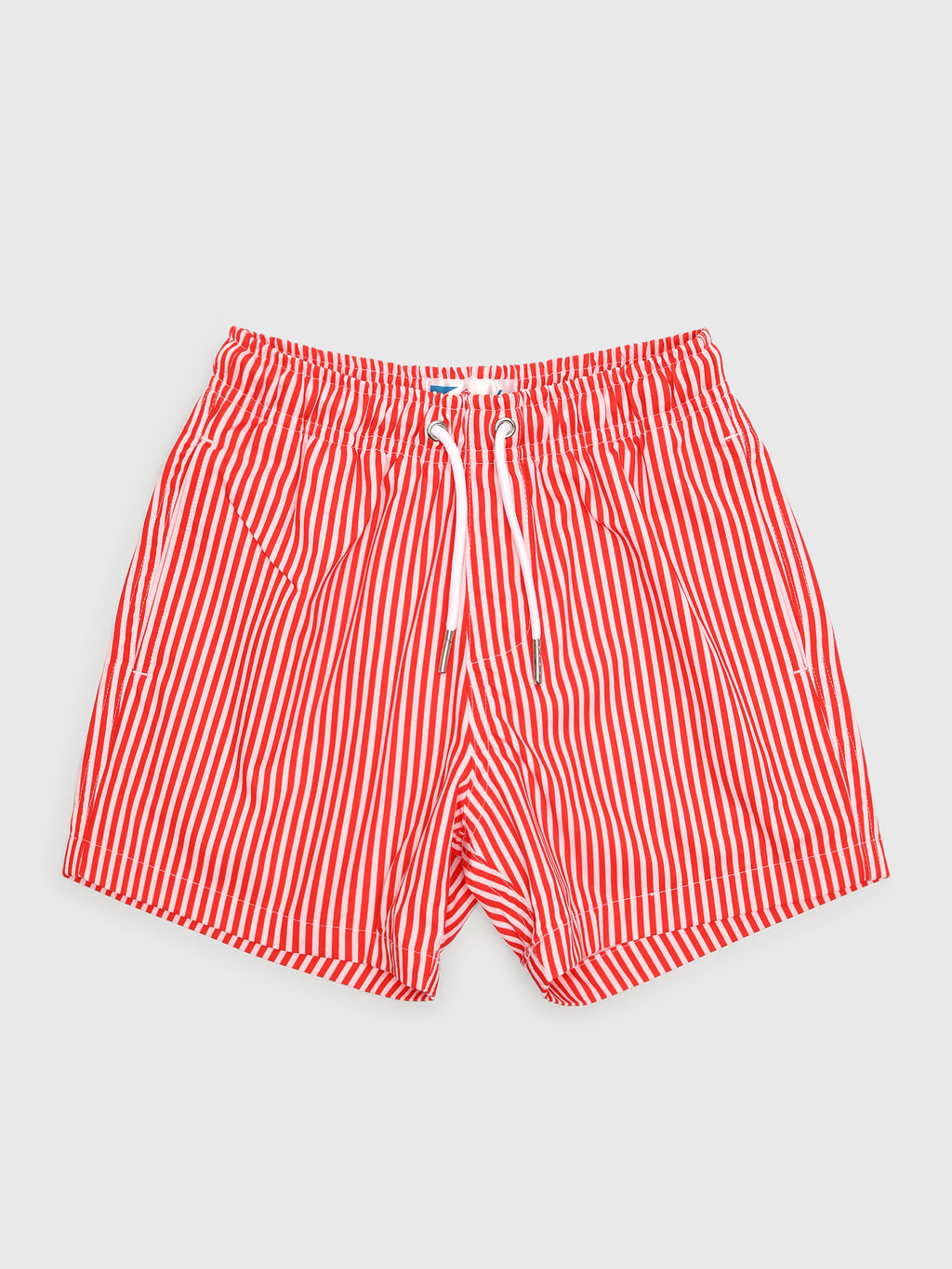 Bermies Boys' Red Stripes Swim Trunk - Saint Bernard