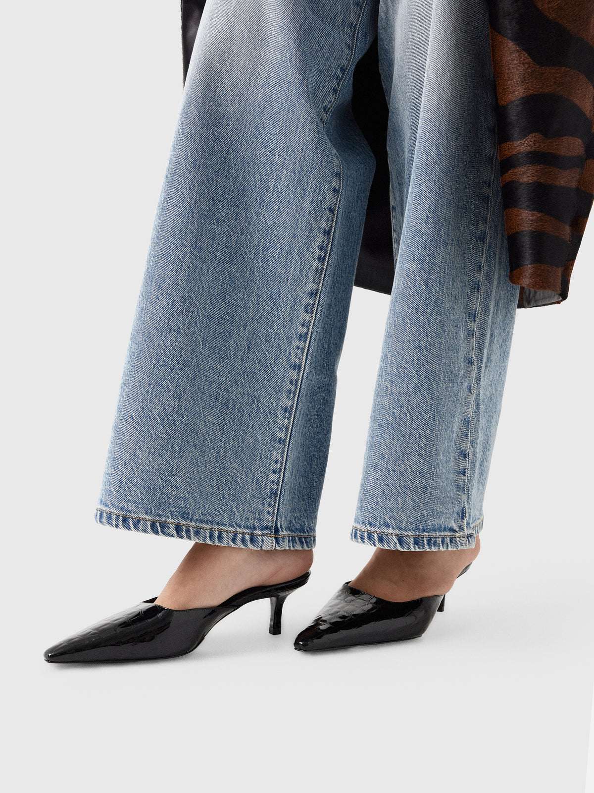 Black Suede Studio Women's Riley 50 Heel - Saint Bernard
