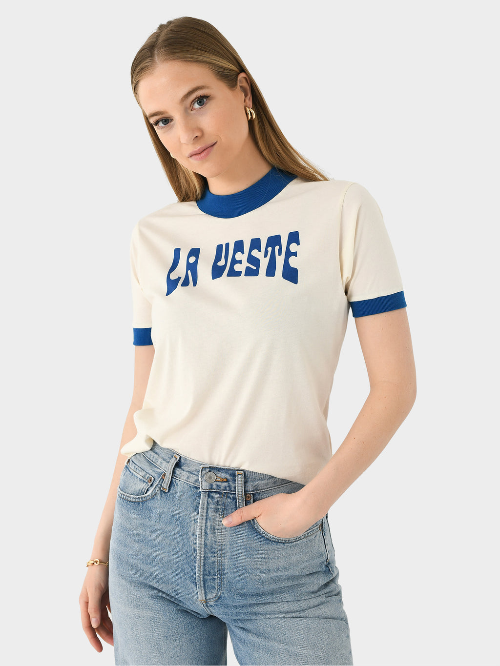 La Veste Women's Ringer Tee Shirt - Saint Bernard
