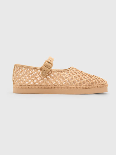 Loeffler Randall Women's Rita Netted Mary Jane Flat - Saint Bernard