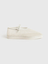 Loeffler Randall Women's Rita Netted Mary Jane Flat - Saint Bernard