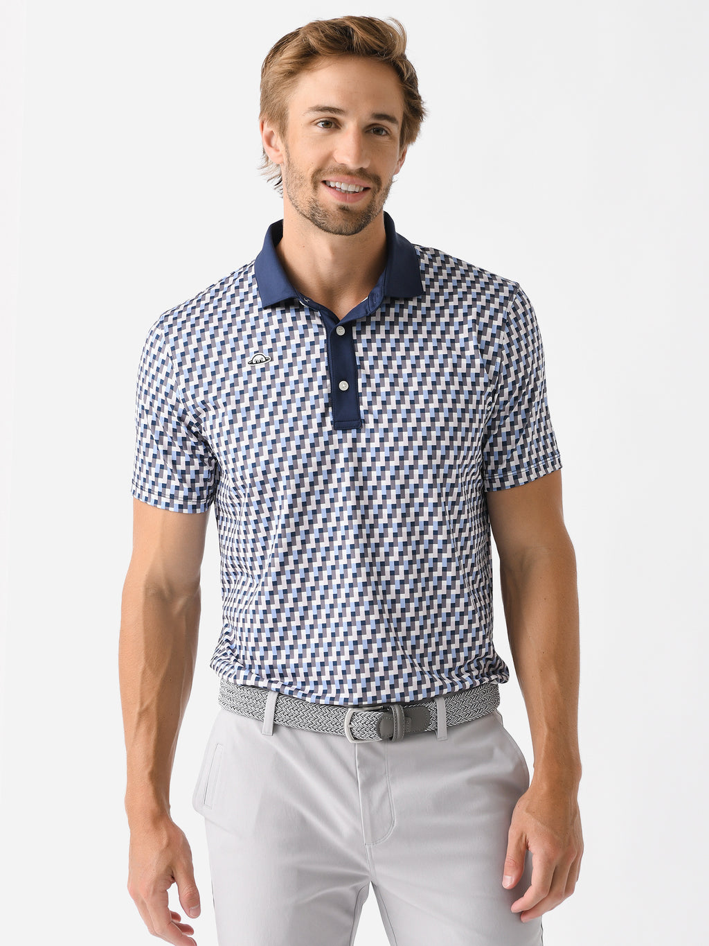 Radmor Men's Taylor Recycled Tetris Polo - Saint Bernard