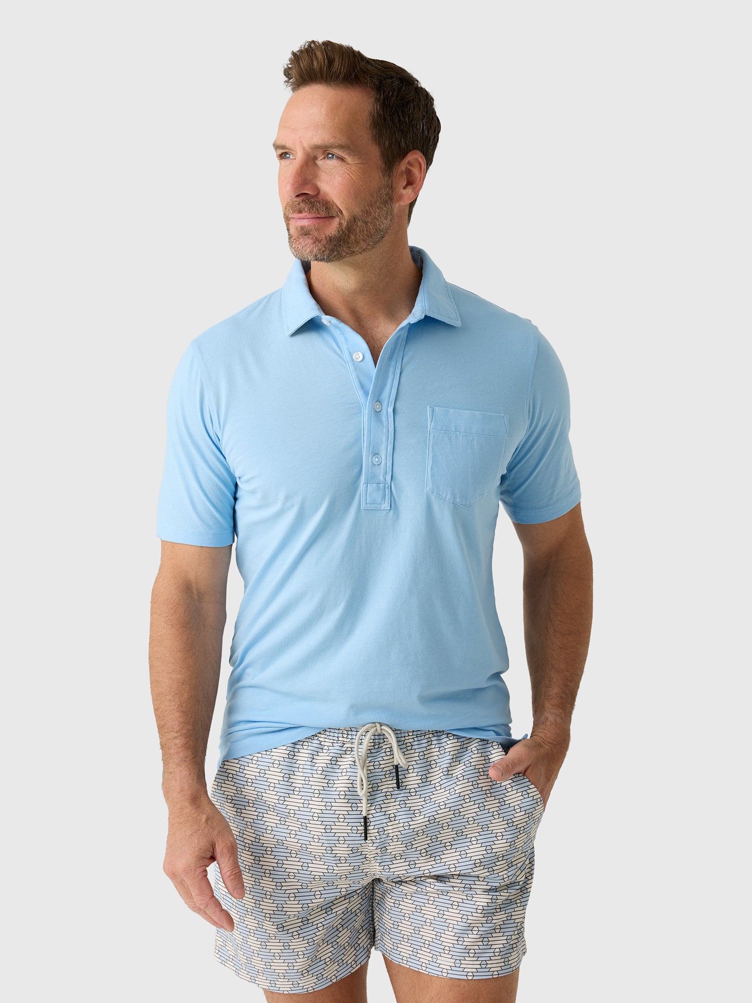 East Cape Men's Short Sleeve Pocket Polo - Saint Bernard