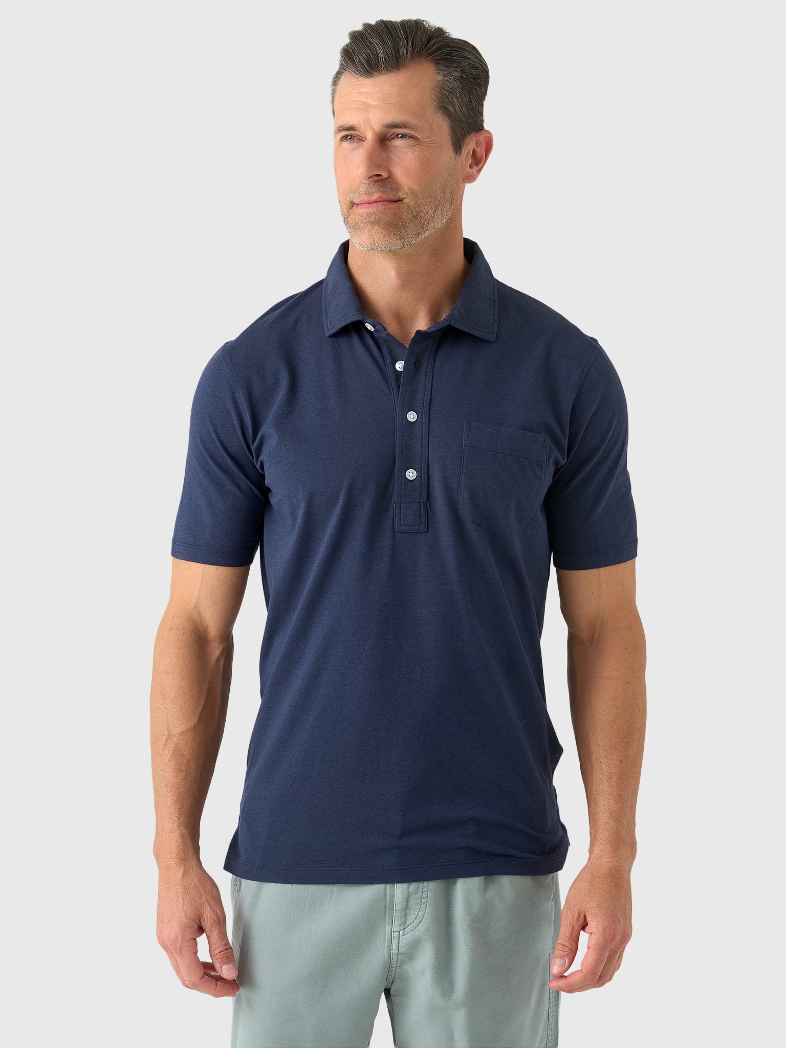 East Cape Men's Short Sleeve Pocket Polo - Saint Bernard