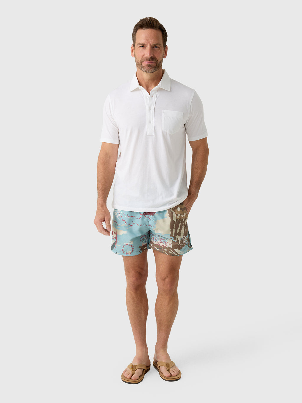 East Cape Men's Short Sleeve Pocket Polo - Saint Bernard