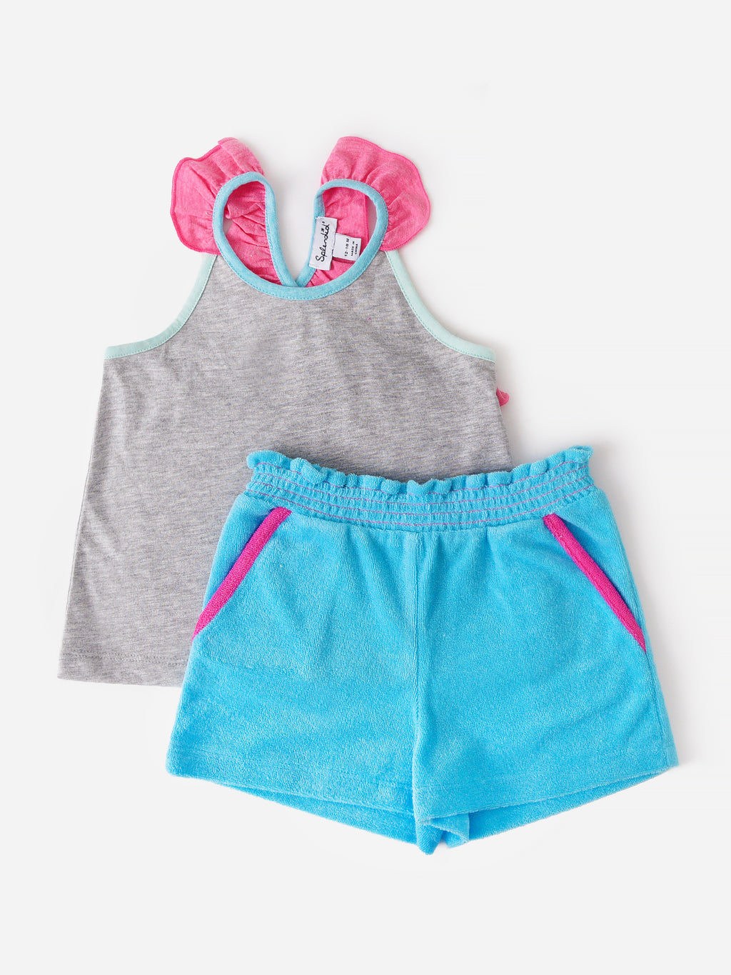 Splendid Girl Baby Girls' Pippa Ruffle Tank Set - Saint Bernard