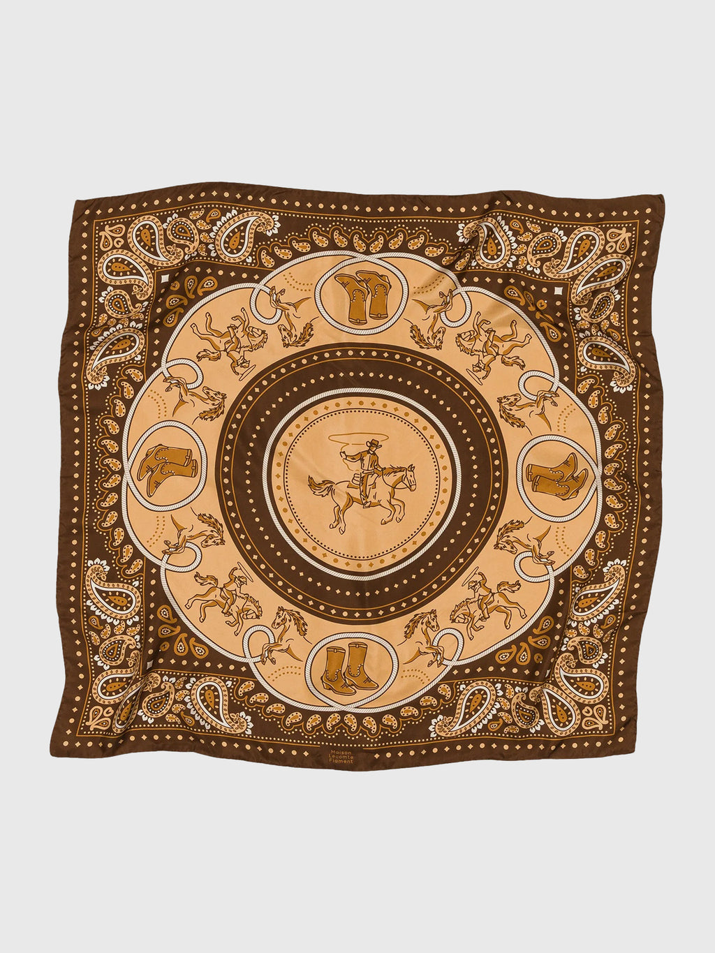Maison Lecomte Flament Women's Rodeo Silk Scarf - Saint Bernard