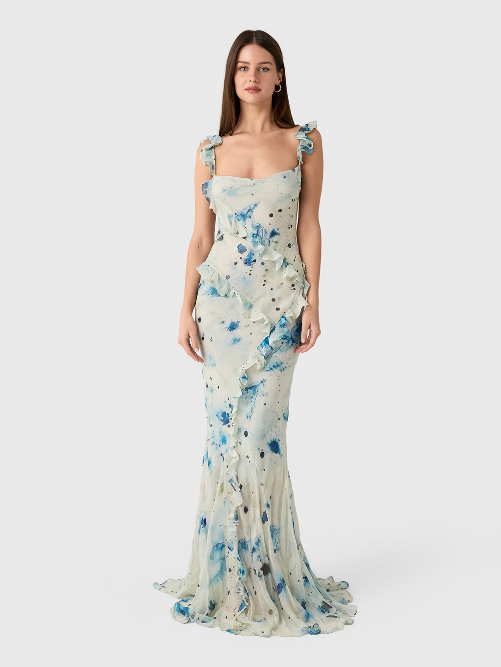 Paris Georgia Women's Romantic Ruffle Dress - Saint Bernard