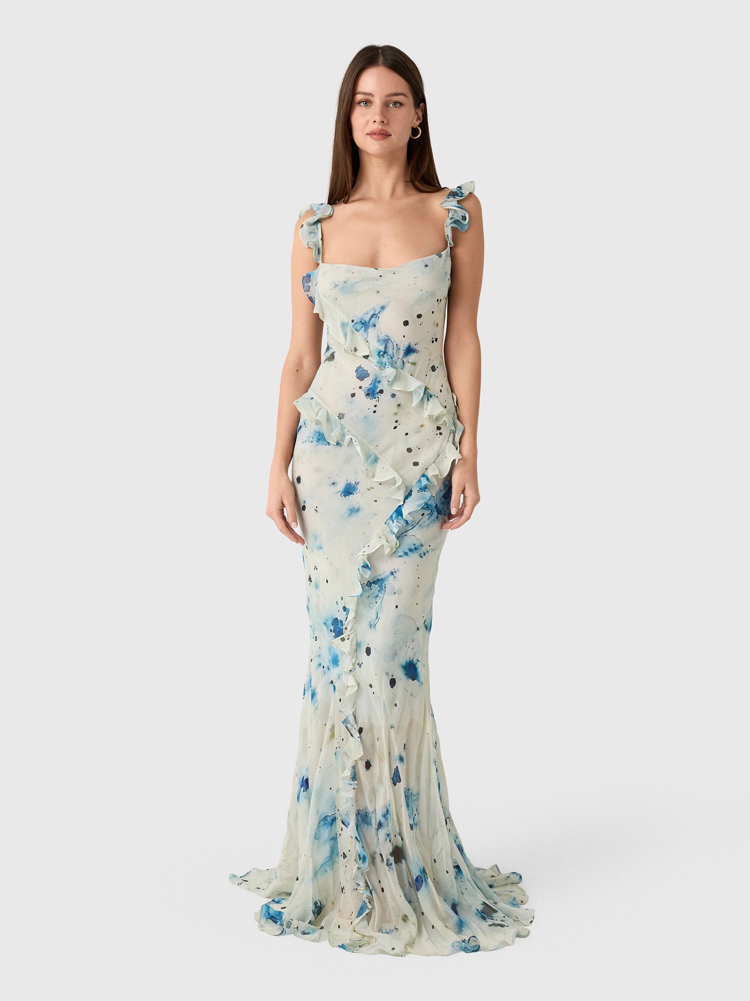 Paris Georgia Women's Romantic Ruffle Dress - Saint Bernard