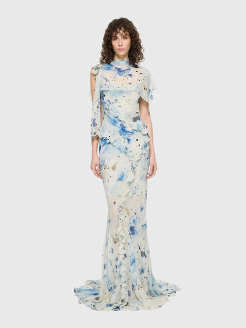 Paris Georgia Women's Romantic Ruffle Dress