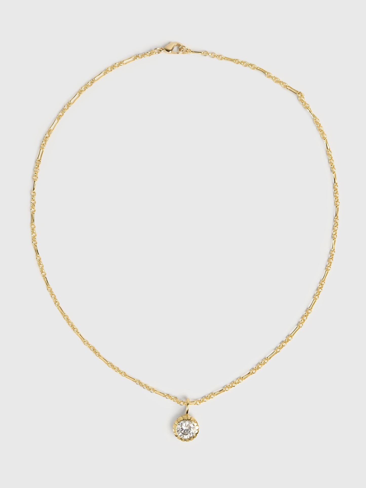 Alexa Leigh Round Bezel Ball Chain Necklace