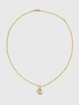 Alexa Leigh Round Bezel Ball Chain Necklace - Saint Bernard