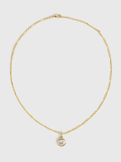 Alexa Leigh Round Bezel Ball Chain Necklace - Saint Bernard