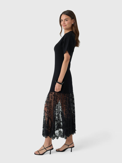 SEA Women's Diane Knit Lace Combo Dress