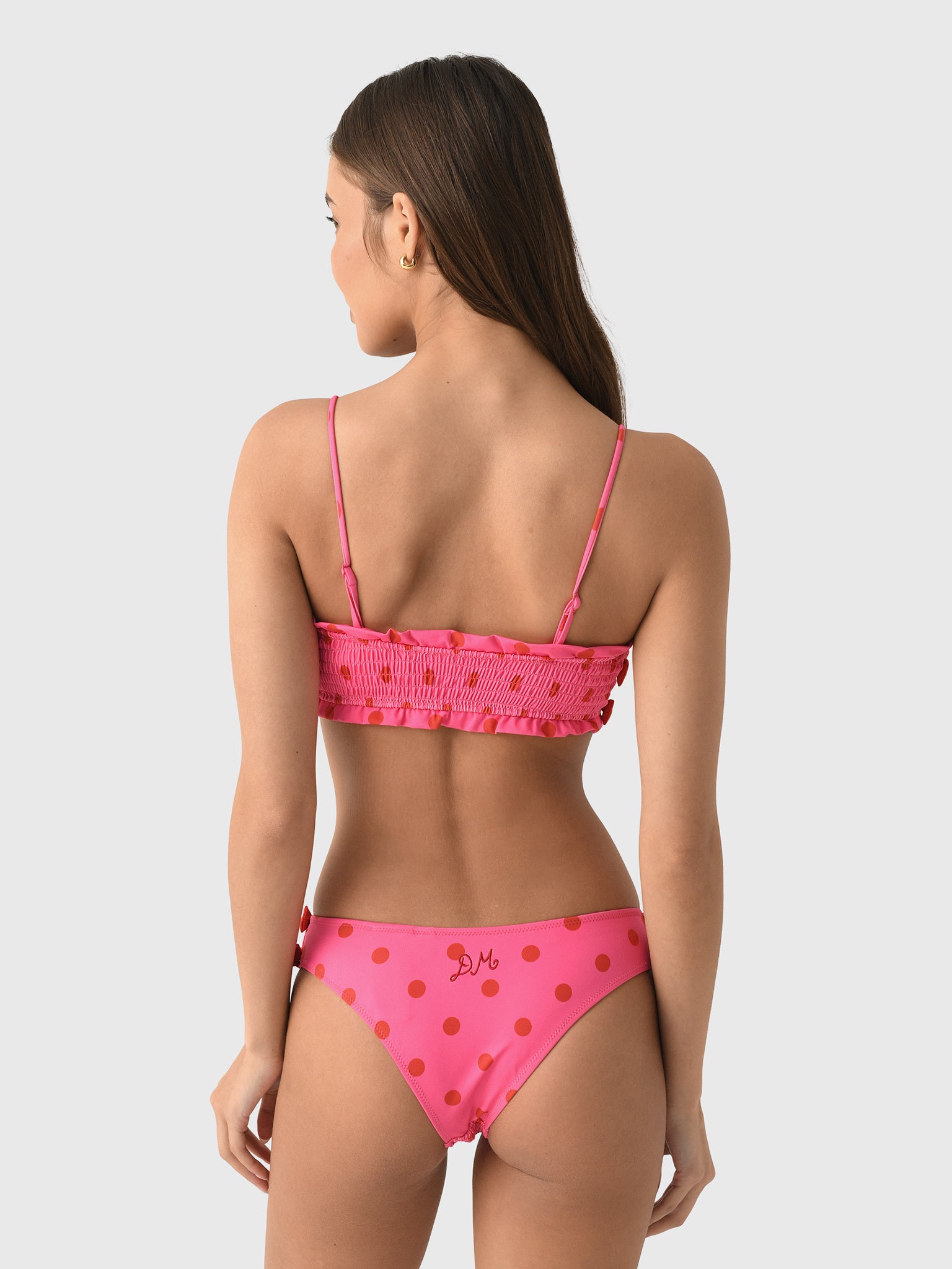 Damson Madder Women's Shirred Bow Bikini Top - Saint Bernard