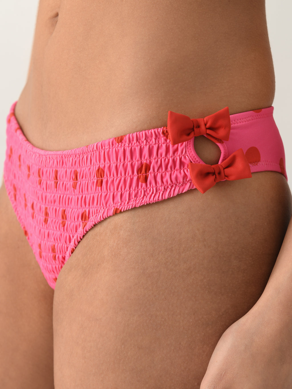 Damson Madder Women's Shirred Bow Bikini Bottom - Saint Bernard