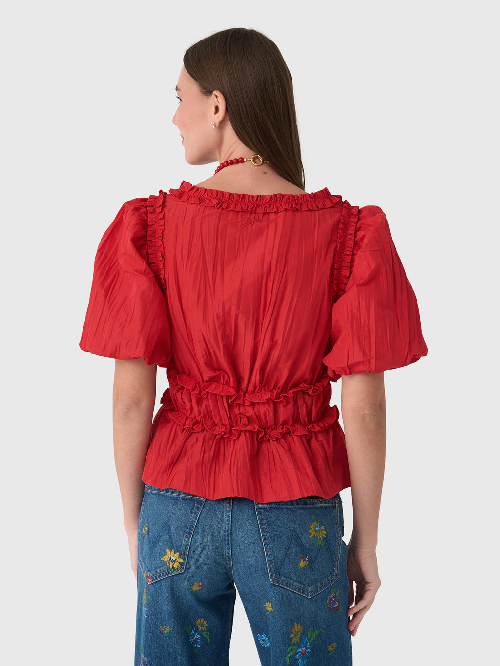 Damson Madder Women's Everly Ruffle Blouse - Saint Bernard