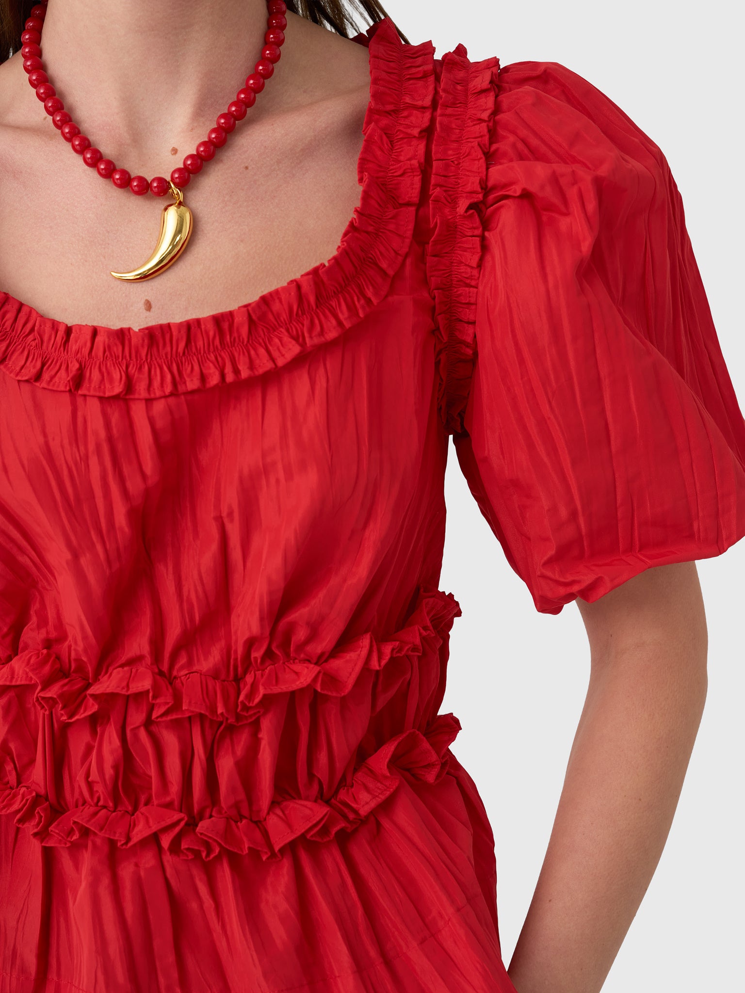 Damson Madder Women's Everly Ruffle Blouse - Saint Bernard