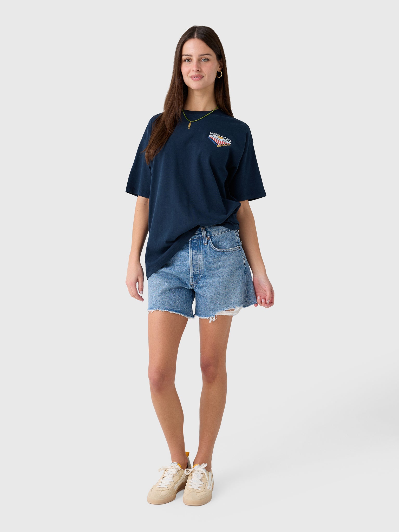 Damson Madder Women's All Day Breakfast Boyfriend Tee - Saint Bernard